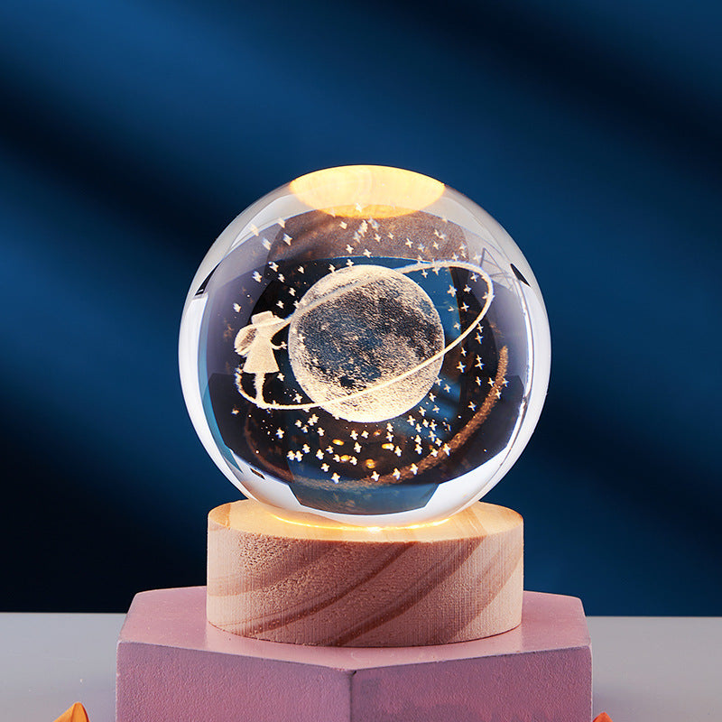 CrystalLight - 3D Crystal Night Lamp with LED Lighting | Ambient Lighting for Bedroom or Living Room | Stornfield