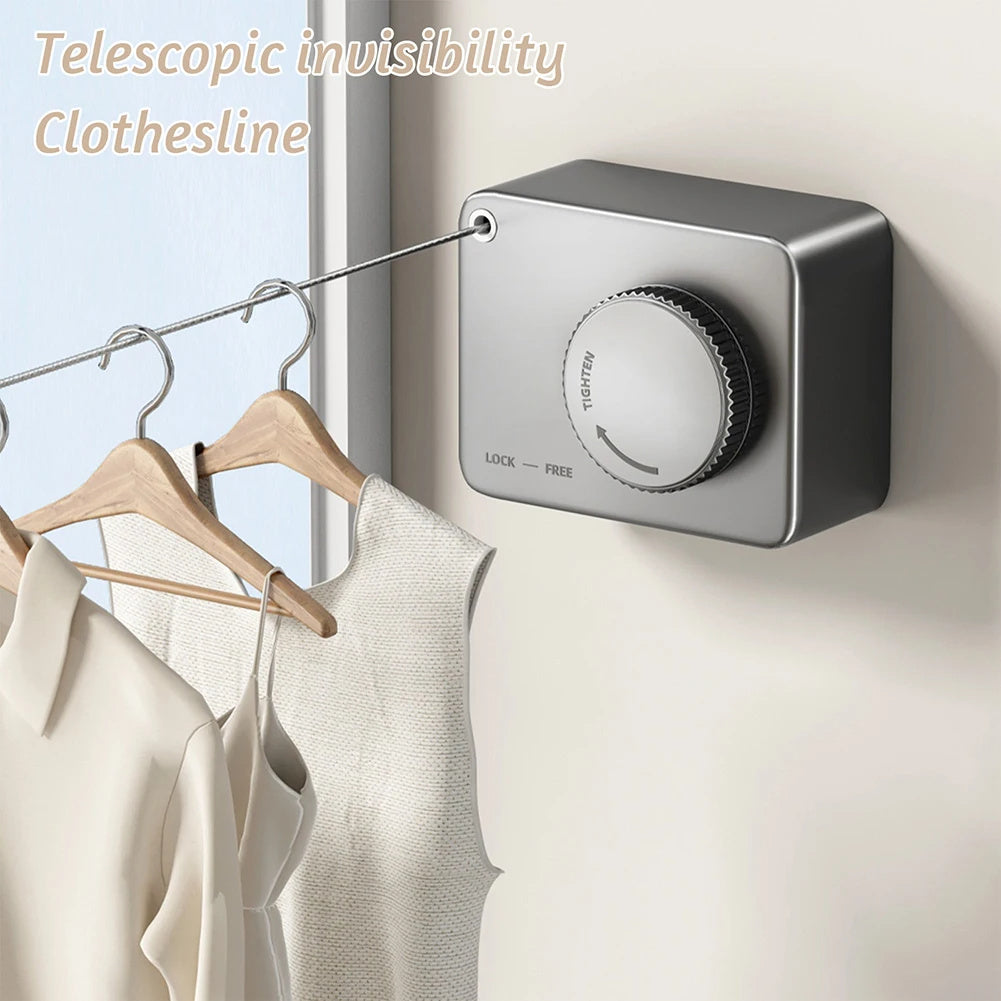 Telescopic stainless steel wall-mounted clothesline | Stornfield