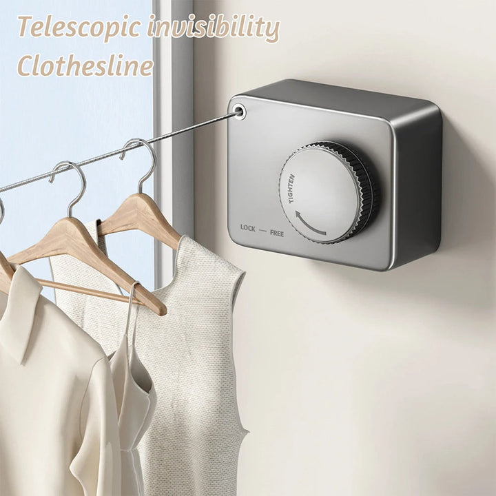 Telescopic stainless steel wall-mounted clothesline | Stornfield