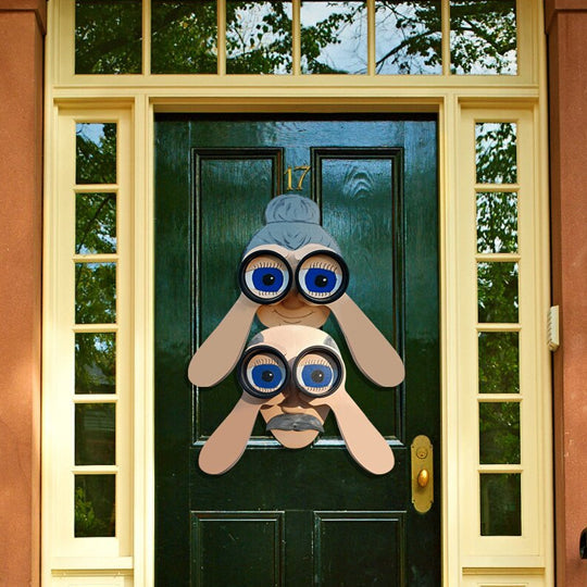 Stornfield | Fence Decoration Nosy Old Man and Lady Garden Yard Art