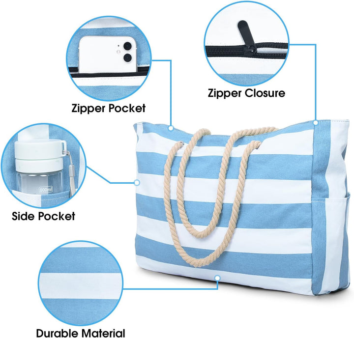Waterproof Large Tote with Zipped Storage for Work & Play | Stornfield