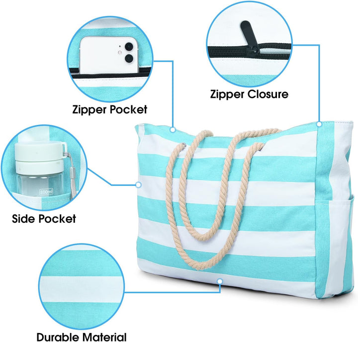 Waterproof Large Tote with Zipped Storage for Work & Play | Stornfield
