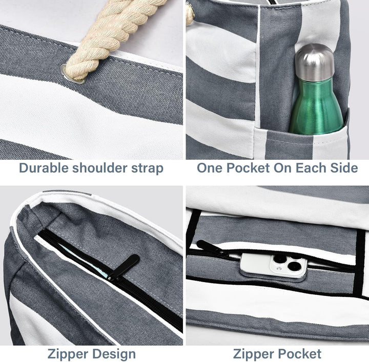 Waterproof Large Tote with Zipped Storage for Work & Play | Stornfield