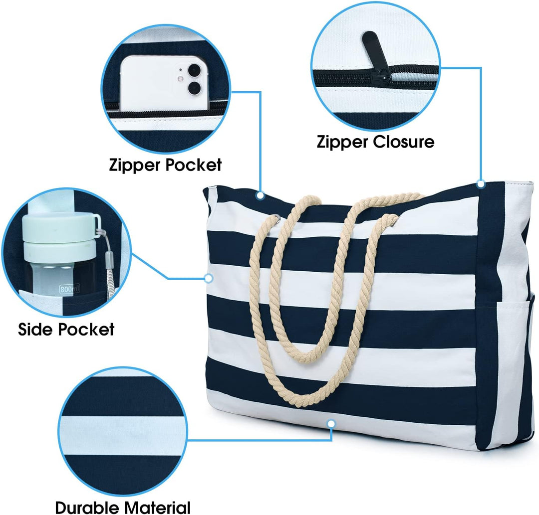 Waterproof Large Tote with Zipped Storage for Work & Play | Stornfield