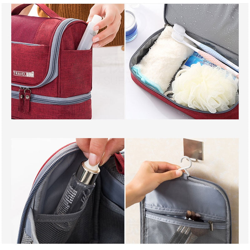 Large-Capacity Hanging Toiletry Bag Organizer – Multi-Compartment Travel Case | Stornfield