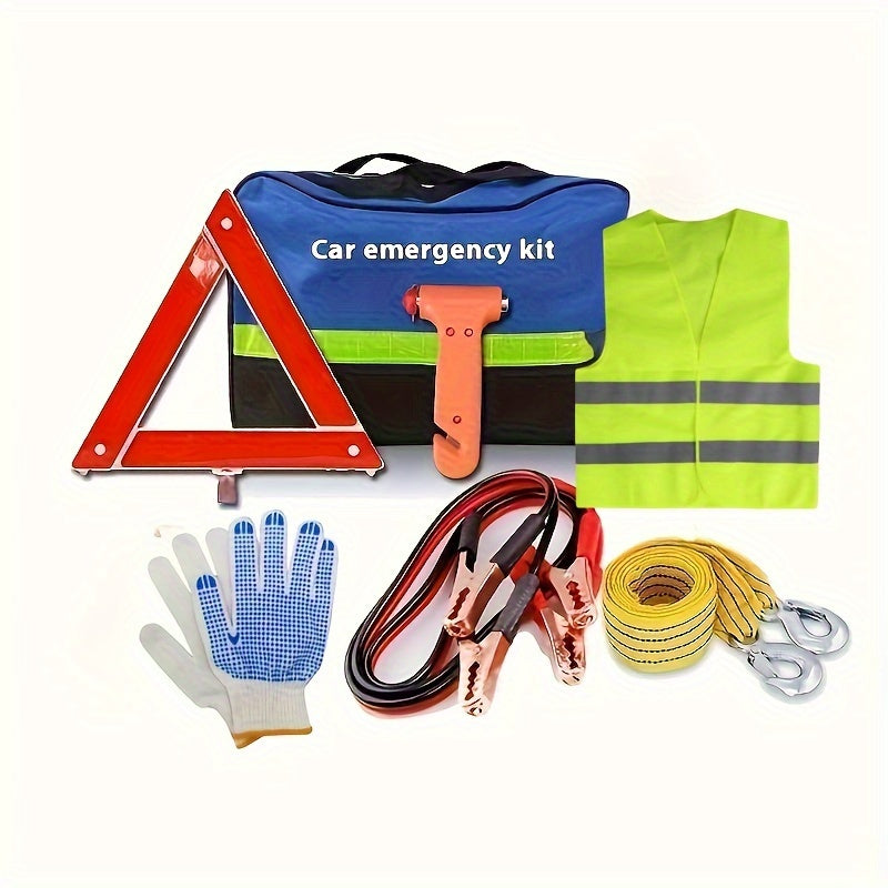 Car Emergency Kit – Complete Safety Set with Warning Triangle, Jump Cables and Safety Vest | Stornfield