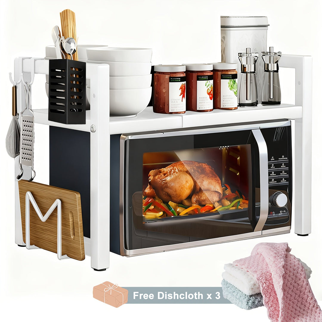 Expandable Microwave Shelf 2 Levels | Stornfield