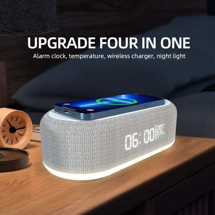 Wireless Charging Station | With Alarm Clock and Temperature Display | Stornfield