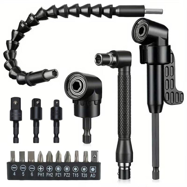 Drill machine angle attachment with accessory set | Stornfield