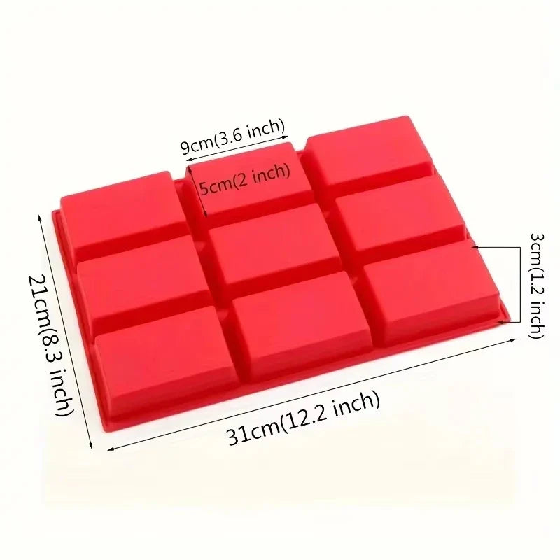 Large Mini Loaf Silicone Cake Pan with 9 Cavities, Non-Stick | Stornfield