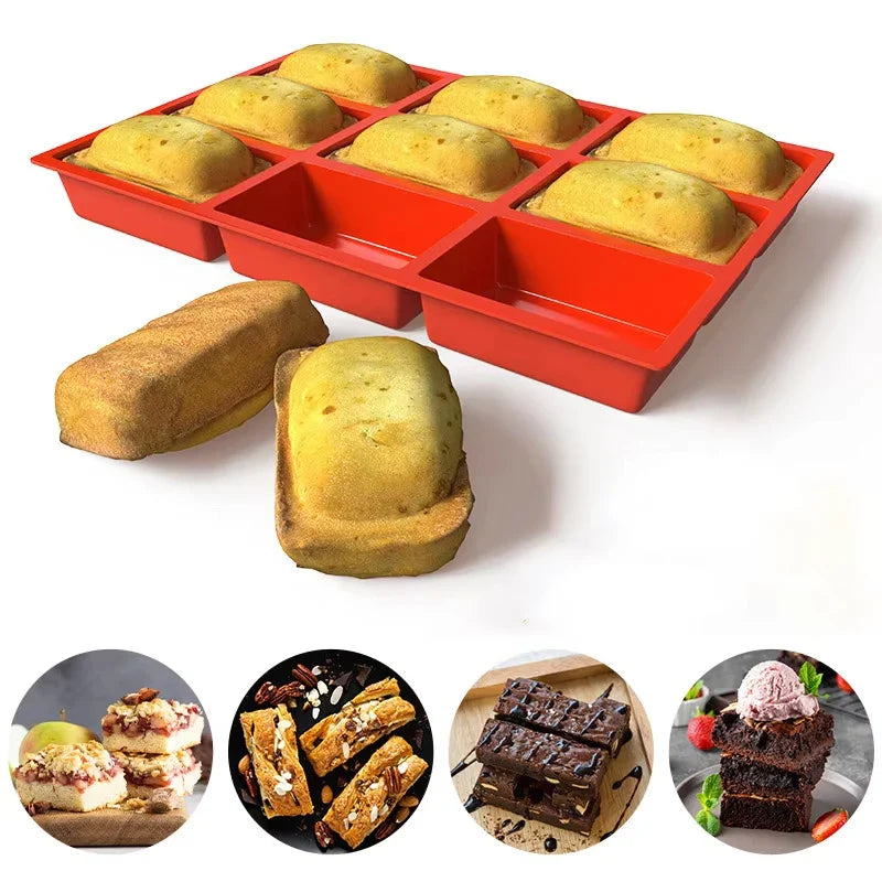 Large Mini Loaf Silicone Cake Pan with 9 Cavities, Non-Stick | Stornfield