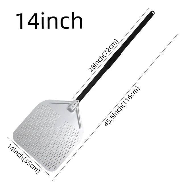 Big Pizza Perforated Shovel Paddle Handle for Oven Pizza Baking Tool | Stornfield