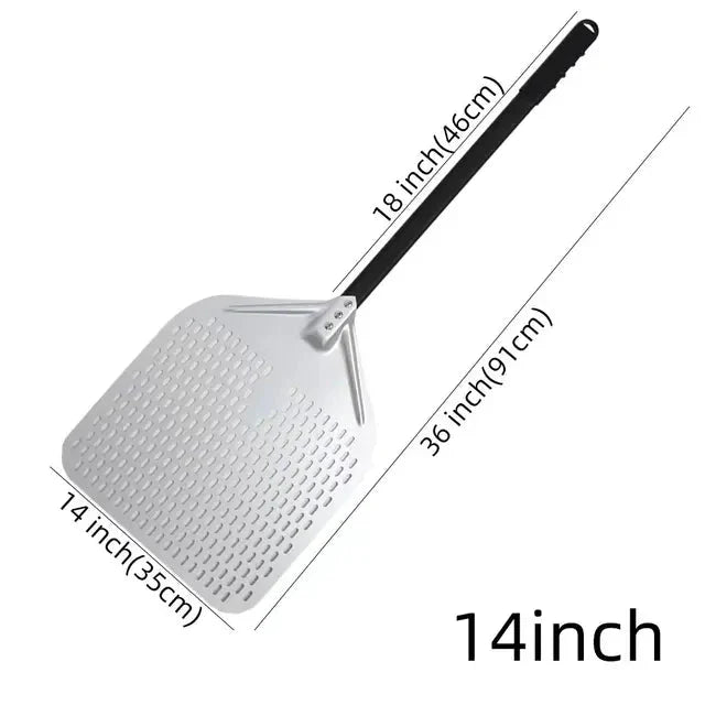 Big Pizza Perforated Shovel Paddle Handle for Oven Pizza Baking Tool | Stornfield