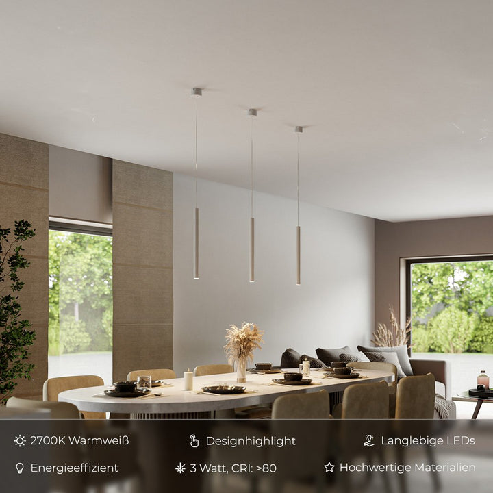 Stornfield | RayAura Minimalist LED Pendant Light | Modern Design | Elegant Ceiling Lamp for Living Room & Office