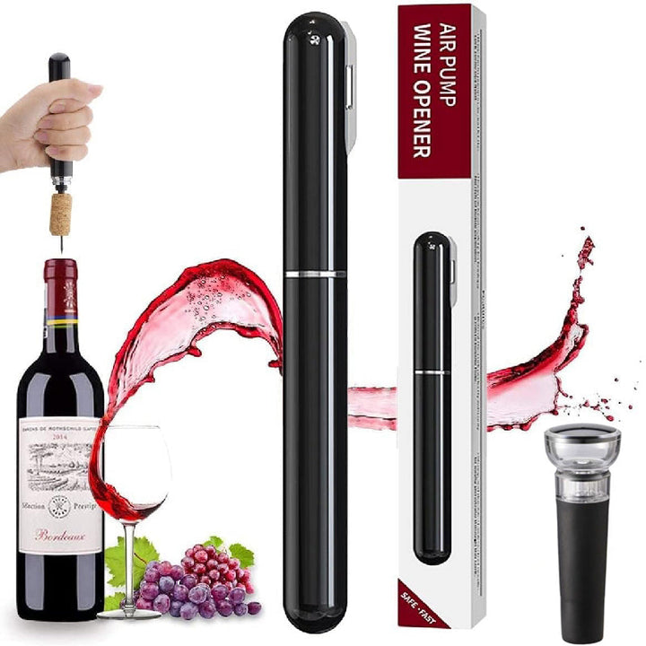 2-in-1 Air Pressure Pump Wine Bottle Opener with Foil Cutter | Stornfield