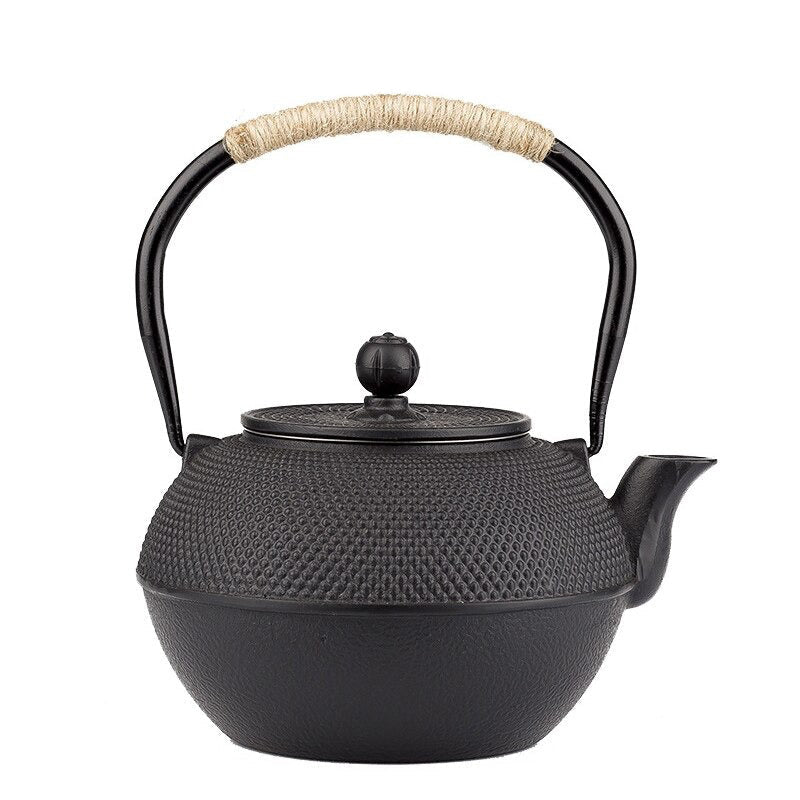 Black Iron Kettle with Infuser Cast Iron Tea Kettle for Water Boiling | Stornfield