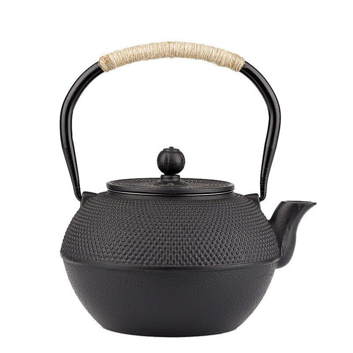 Black Iron Kettle with Infuser Cast Iron Tea Kettle for Water Boiling | Stornfield