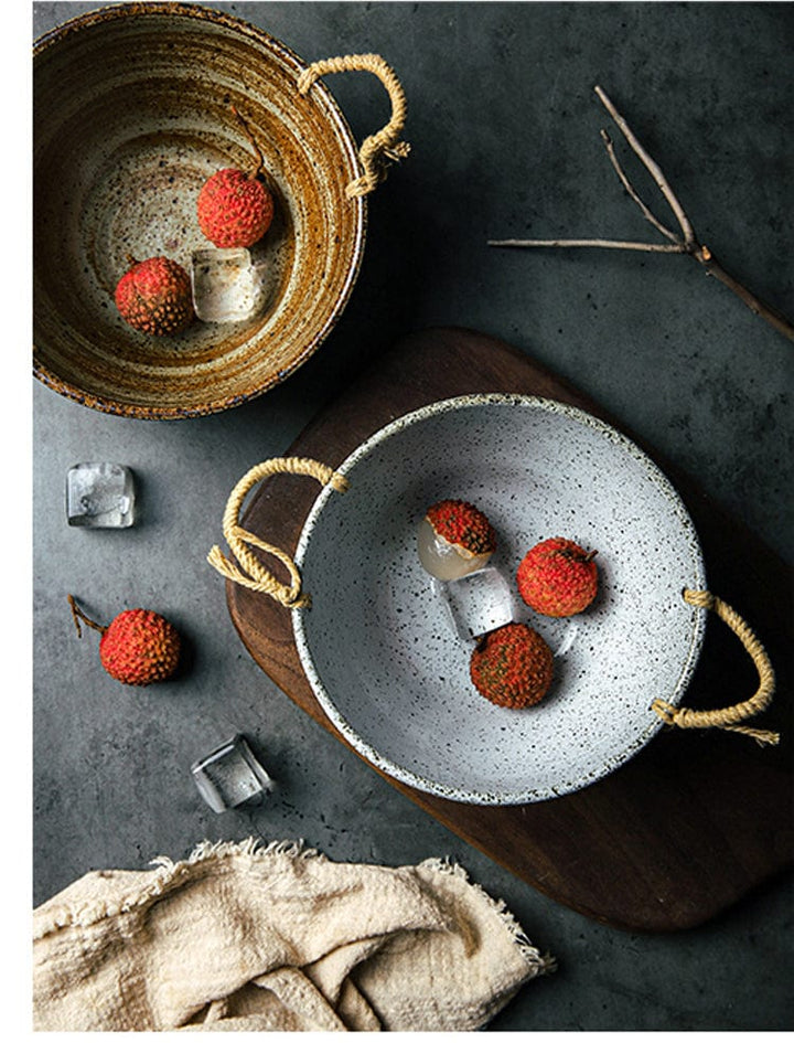 Fortessa ceramic bowl with hemp rope handle Stornfield