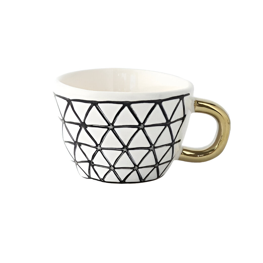 Ceramic mug with geometric design – Stylish and modern | Ideal for coffee or tea | Stornfield