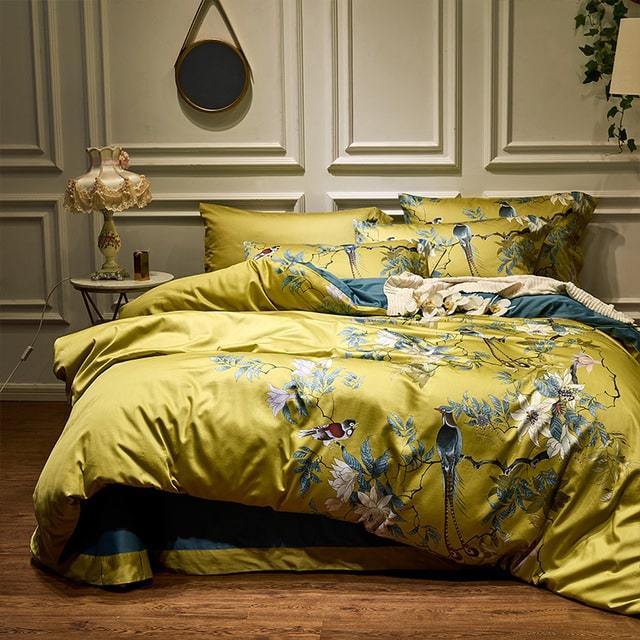 Tropical Haven Duvet Cover Set (Egyptian Cotton, 500 TC) | Stornfield