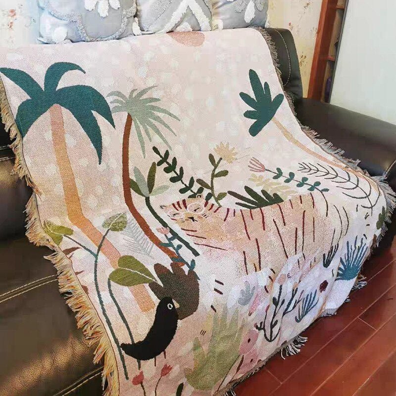 Boho Style Knitted Blanket for Cozy Home Decor | Stornfield