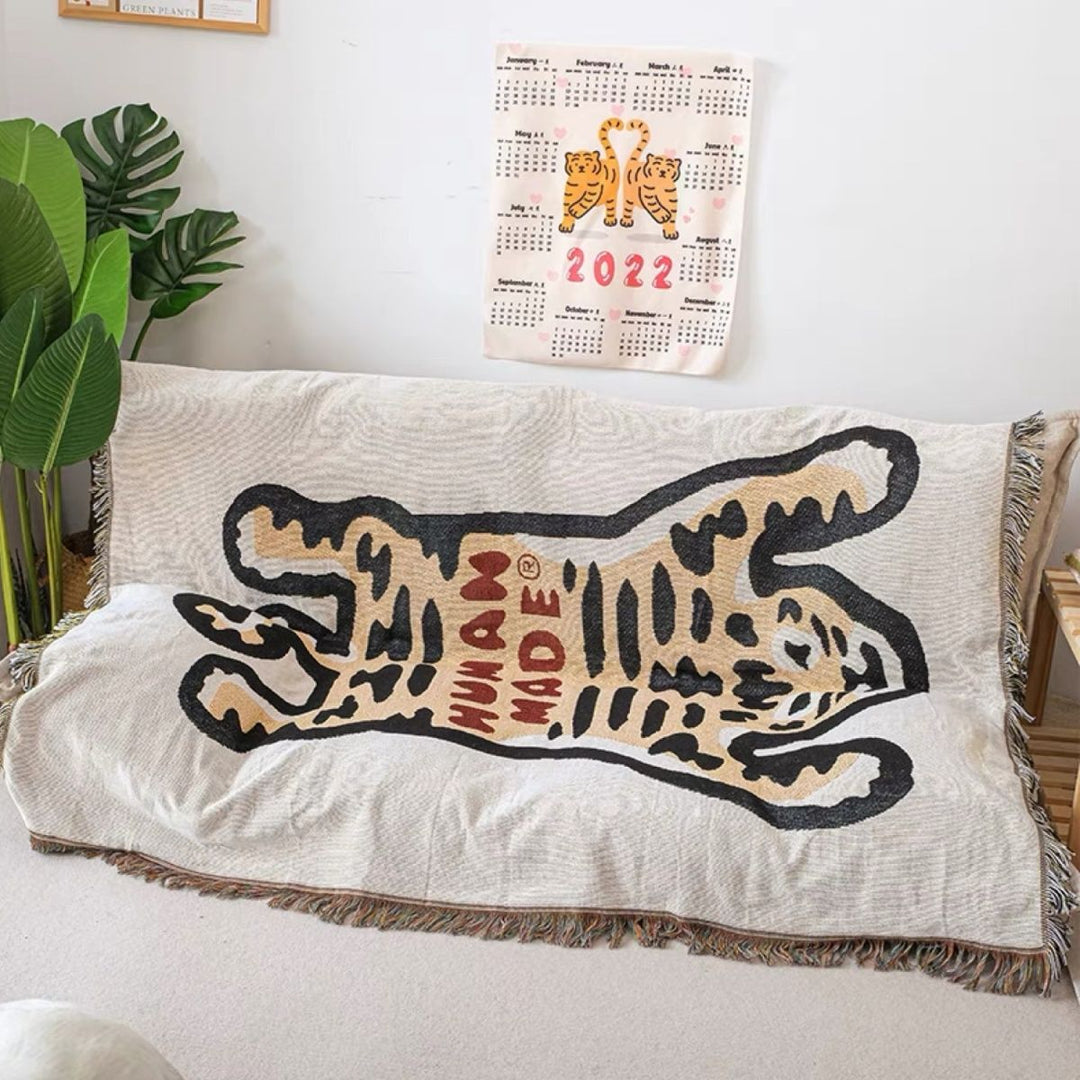 Boho Style Knitted Blanket for Cozy Home Decor | Stornfield