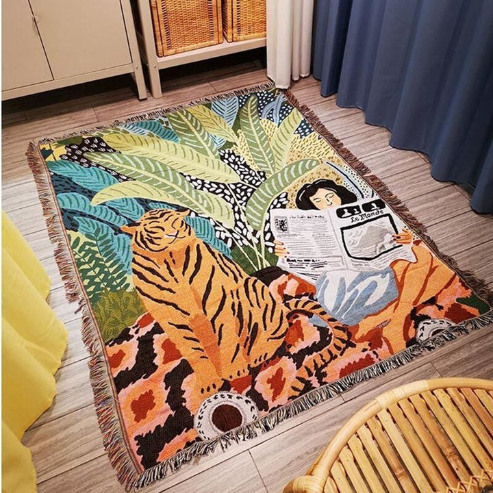 Boho Style Knitted Blanket for Cozy Home Decor | Stornfield