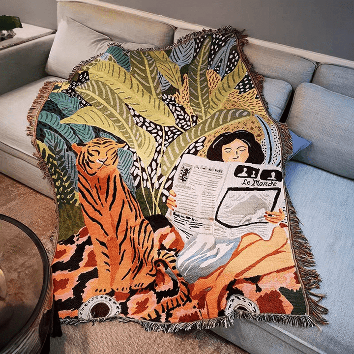 Boho Style Knitted Blanket for Cozy Home Decor | Stornfield