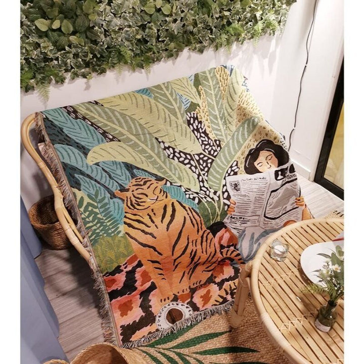 Boho Style Knitted Blanket for Cozy Home Decor | Stornfield