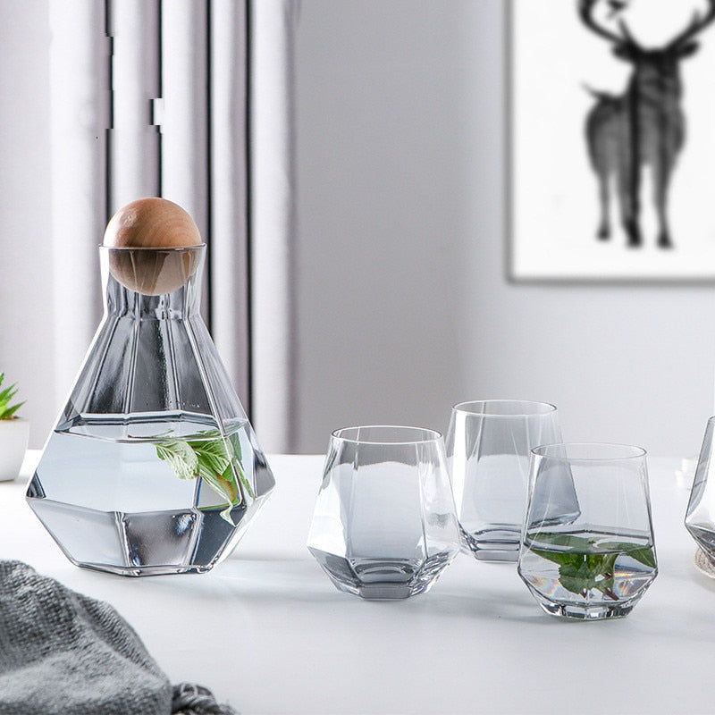 Boiled Water Cold Water Jug Set Crystal Glass Water Pitcher Water Cup | Stornfield