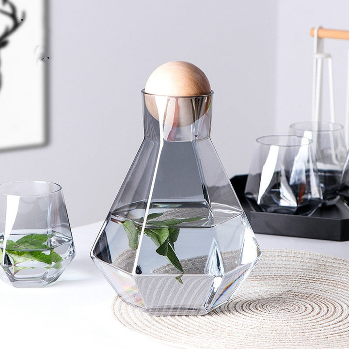 Boiled Water Cold Water Jug Set Crystal Glass Water Pitcher Water Cup | Stornfield