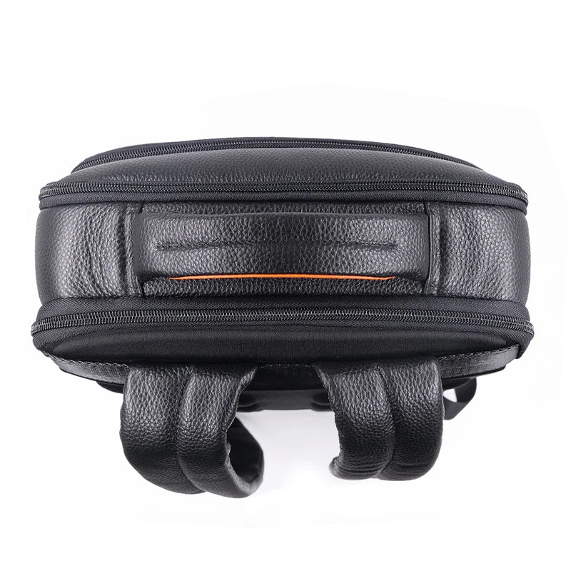 Premium Leather Backpack with Fingerprint Lock – Men’s Anti-Theft Backpack | Stornfield