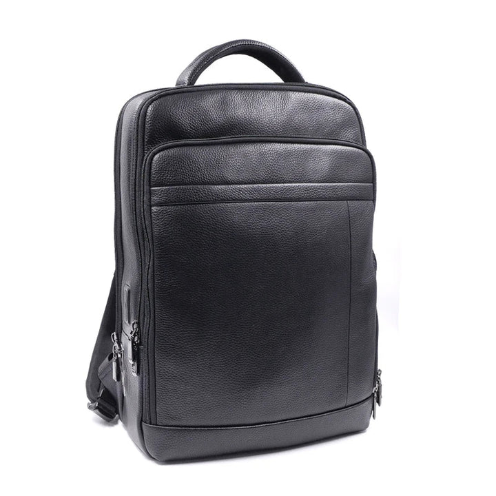 Premium Leather Backpack with Fingerprint Lock – Men’s Anti-Theft Backpack | Stornfield