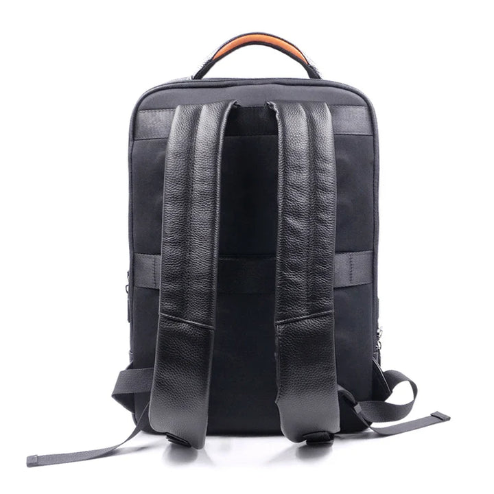 Premium Leather Backpack with Fingerprint Lock – Men’s Anti-Theft Backpack | Stornfield