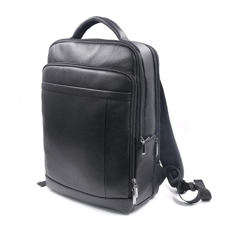 Premium Leather Backpack with Fingerprint Lock – Men’s Anti-Theft Backpack | Stornfield