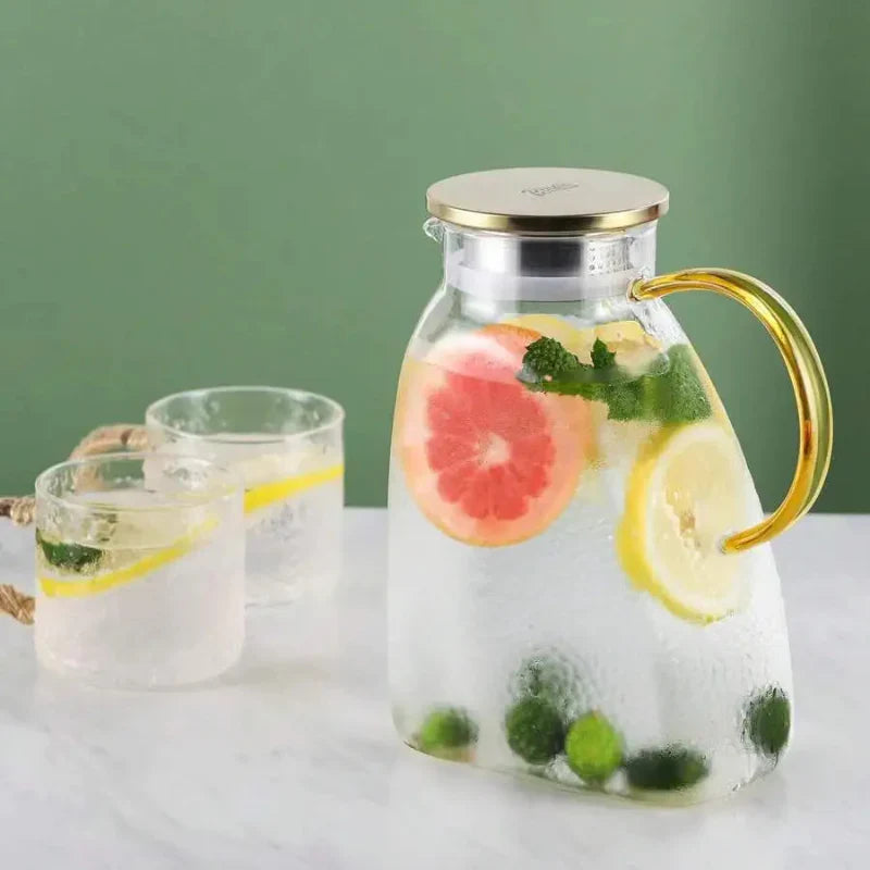 Borosilicate Glass Pitcher With Handle And Lid Ice Tea Glass Pitcher | Stornfield