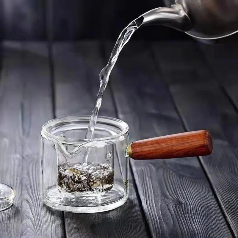 Borosilicate Sphere Teapot Kettle Heat-Resistant Wooden Handle Tea Infuser | Stornfield