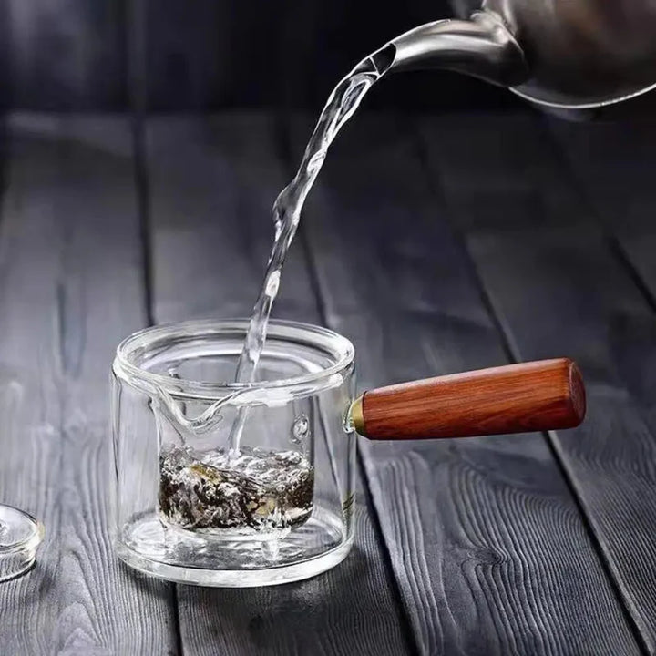 Borosilicate Sphere Teapot Kettle Heat-Resistant Wooden Handle Tea Infuser | Stornfield