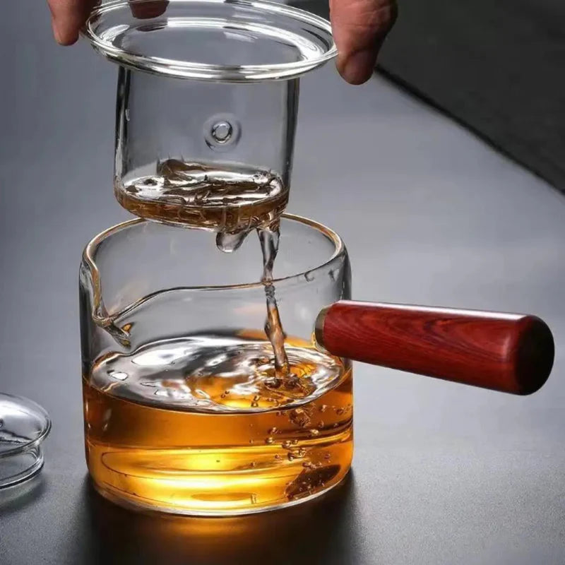 Borosilicate Sphere Teapot Kettle Heat-Resistant Wooden Handle Tea Infuser | Stornfield