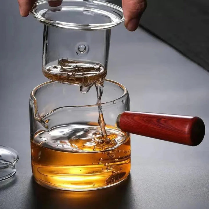 Borosilicate Sphere Teapot Kettle Heat-Resistant Wooden Handle Tea Infuser | Stornfield