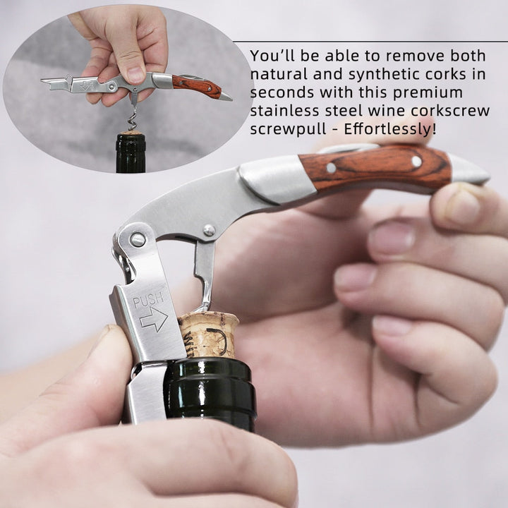 Bottle Opener and Foil Cutter Gift for Wine Lovers Wine Corkscrew | Stornfield