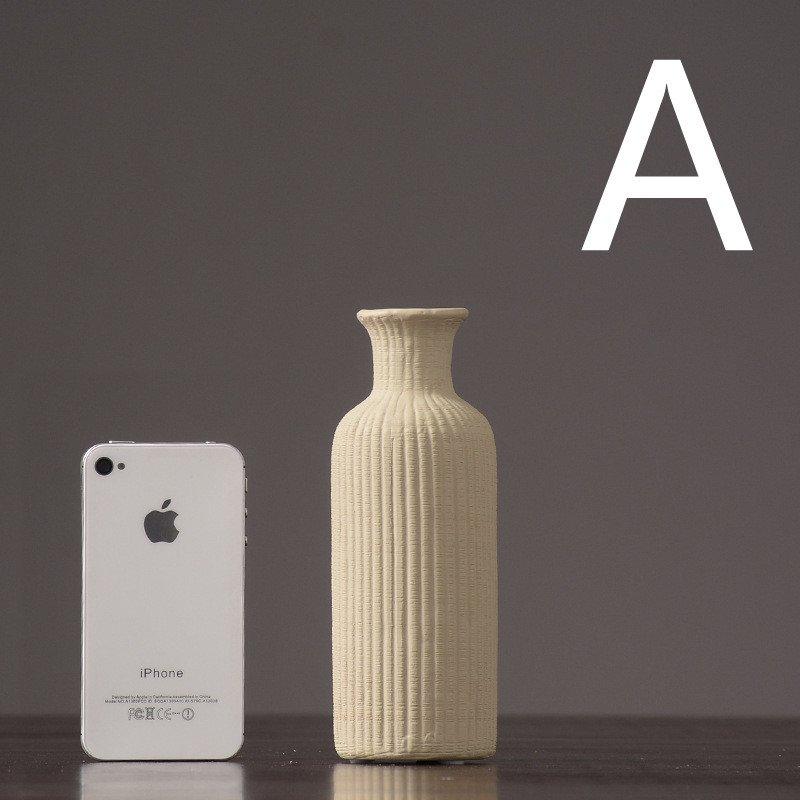 Stornfield | Ceramic vase beige brown grey flowers | Home decor item