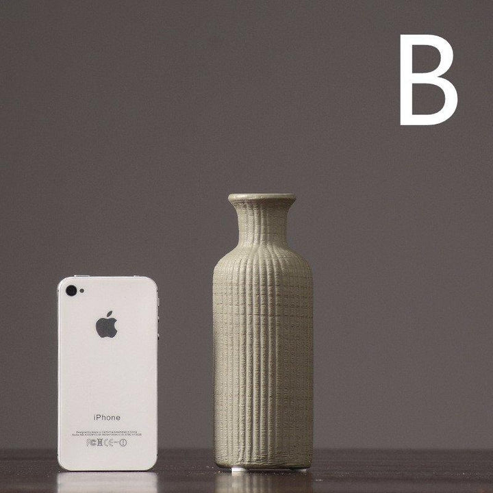 Stornfield | Ceramic vase beige brown grey flowers | Home decor item