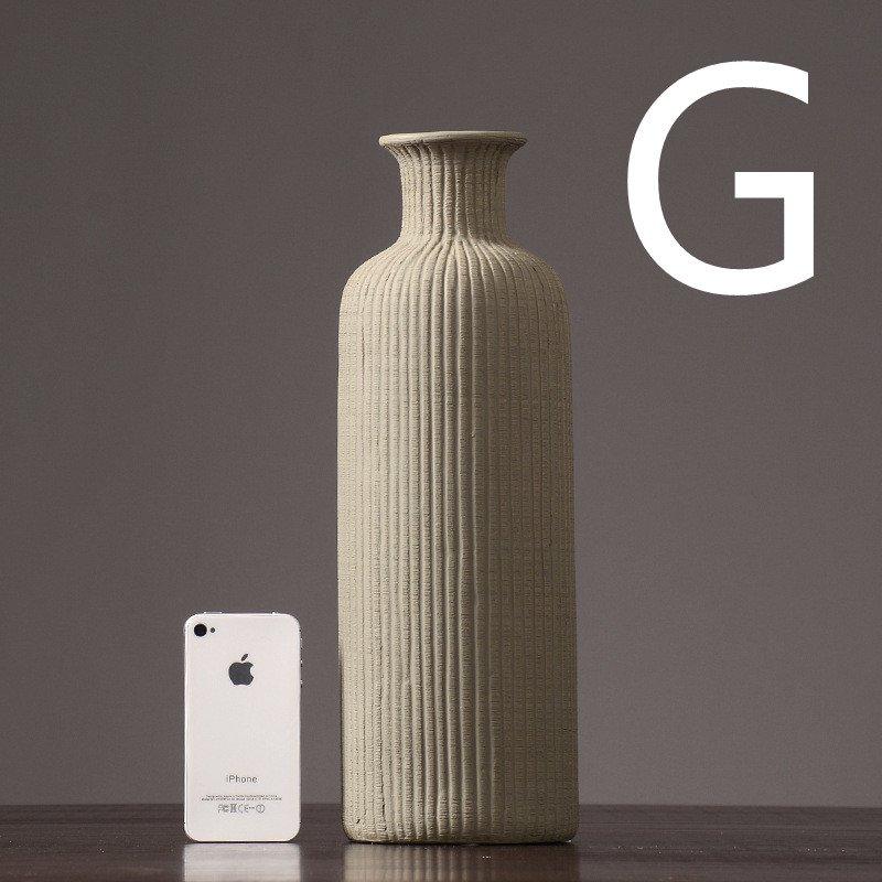 Stornfield | Ceramic vase beige brown grey flowers | Home decor item