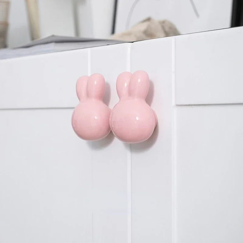 Bunny Ceramic Drawer Knobs Cute Pull Handles for Kids Room | Stornfield
