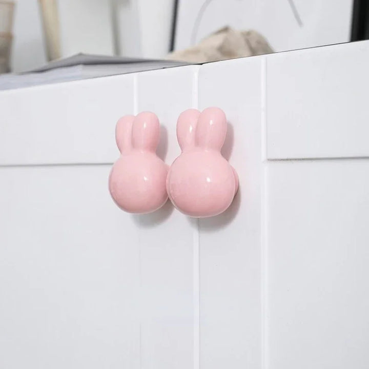 Bunny Ceramic Drawer Knobs Cute Pull Handles for Kids Room | Stornfield