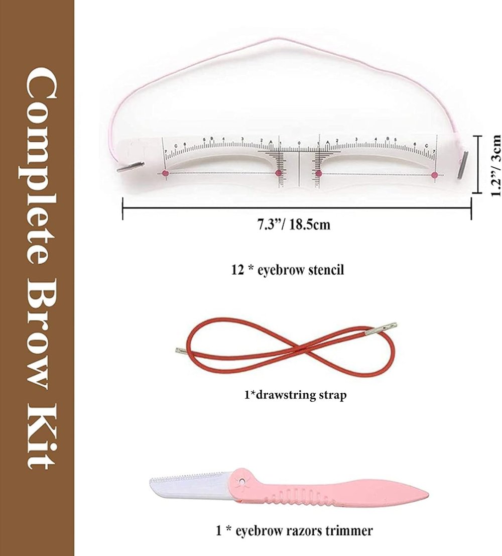Stornfield | Eyebrow Stencil Set — Reusable Brow Templates with Elastic Strap