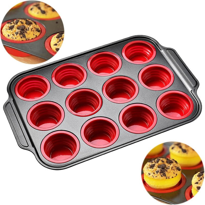 Press Release Stornfield Silicone Muffin Pan with Sturdy Metal Frame