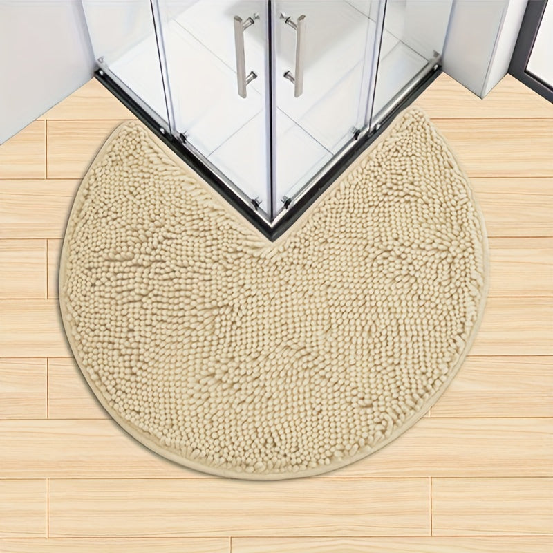 Round LuxeChen Bath Mat Ultra-Soft Chenille – Anti-Slip & Quick Dry | Stornfield