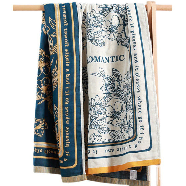 Flower Mixed Color Reversible Cotton Bath Towel | Stornfield